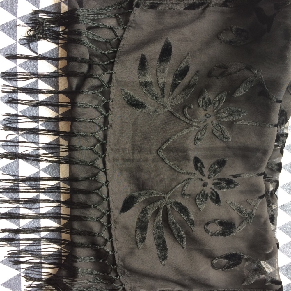 Sheer black scarf/wrap